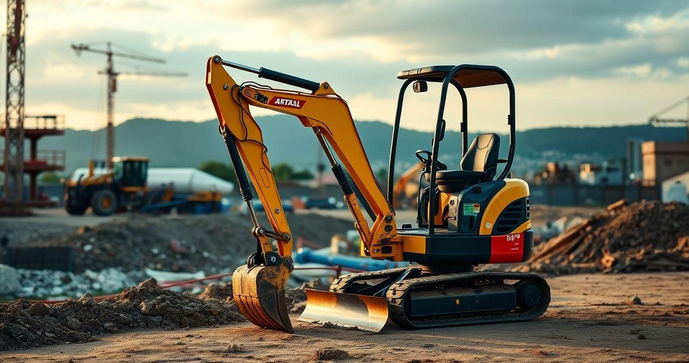 Mini Máquina Escavadeira: Potência Compacta Para Obras